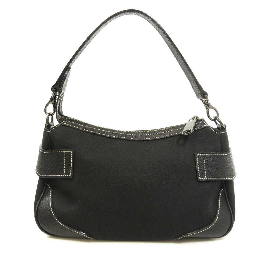 Burberry Label Canvas Bag Blue Shoulder